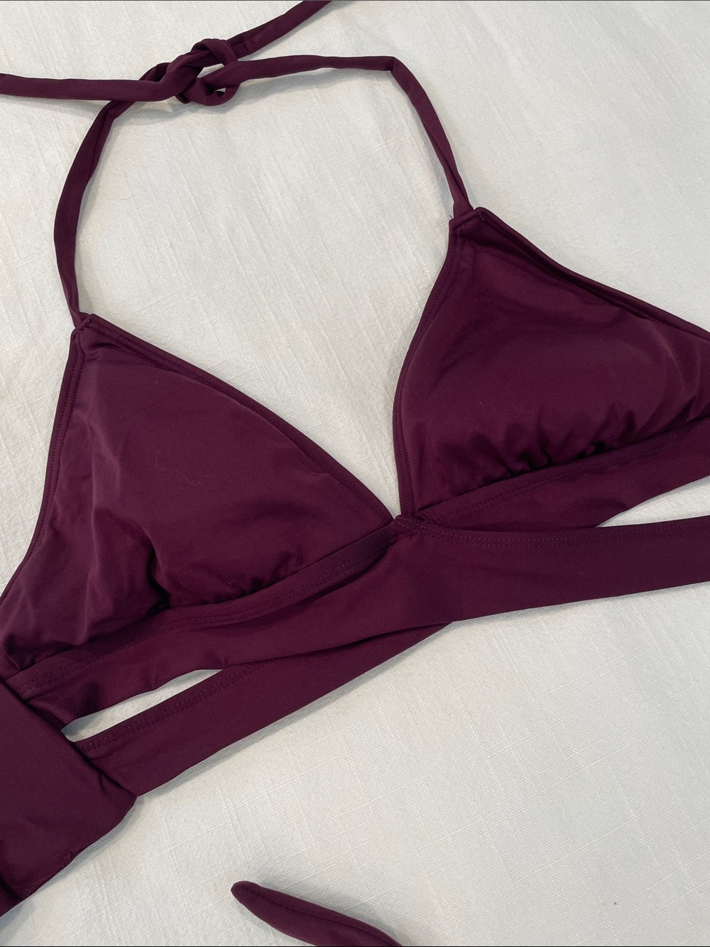 Kona Sol Deep Plum Triangle Bikini Top